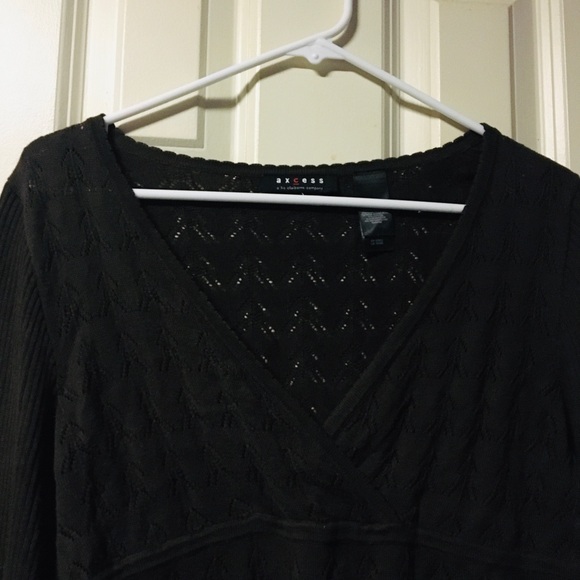 Axcess ~ Women’s ~ Sweater~ Medium ~ Black ~ Pullover - Picture 6 of 15